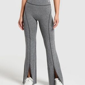 NEW Gymshark Marl Flared Leggings Black